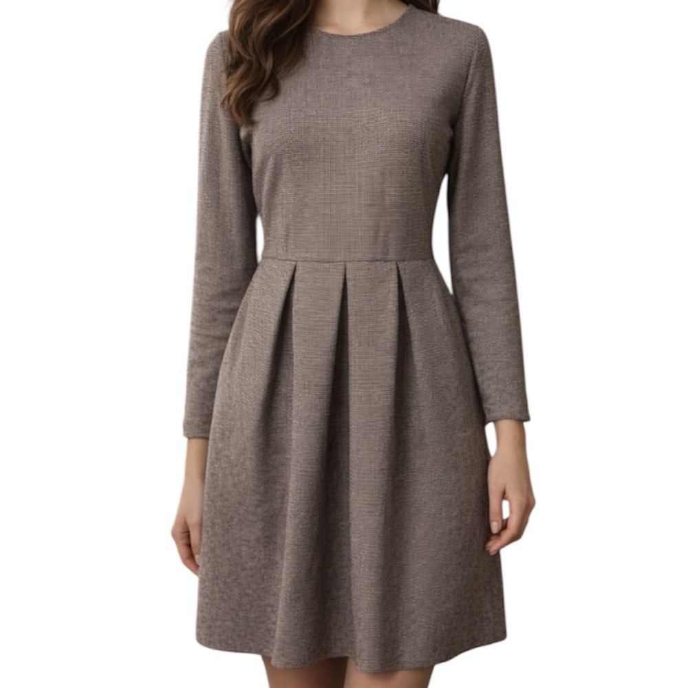 Aritzia Sunday Best Sz 8 Sunday Best ‘Tartine’ Mini Pleated Houndstooth Dress